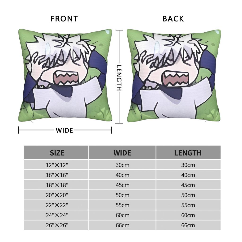 Pillow Case Anime Killua Zoldyck Design Pillow Cover For Sofa Car Home Decor Novelty Pillowcases