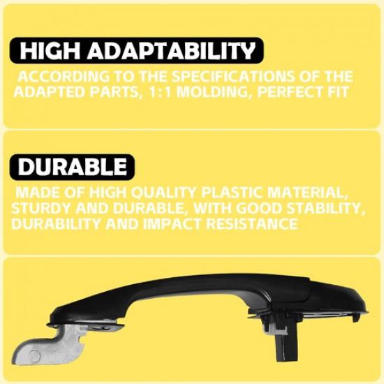 Exterior Door Handle For 2005-2009 Hyundai Tucson Front Left& Right Black 2PCS V