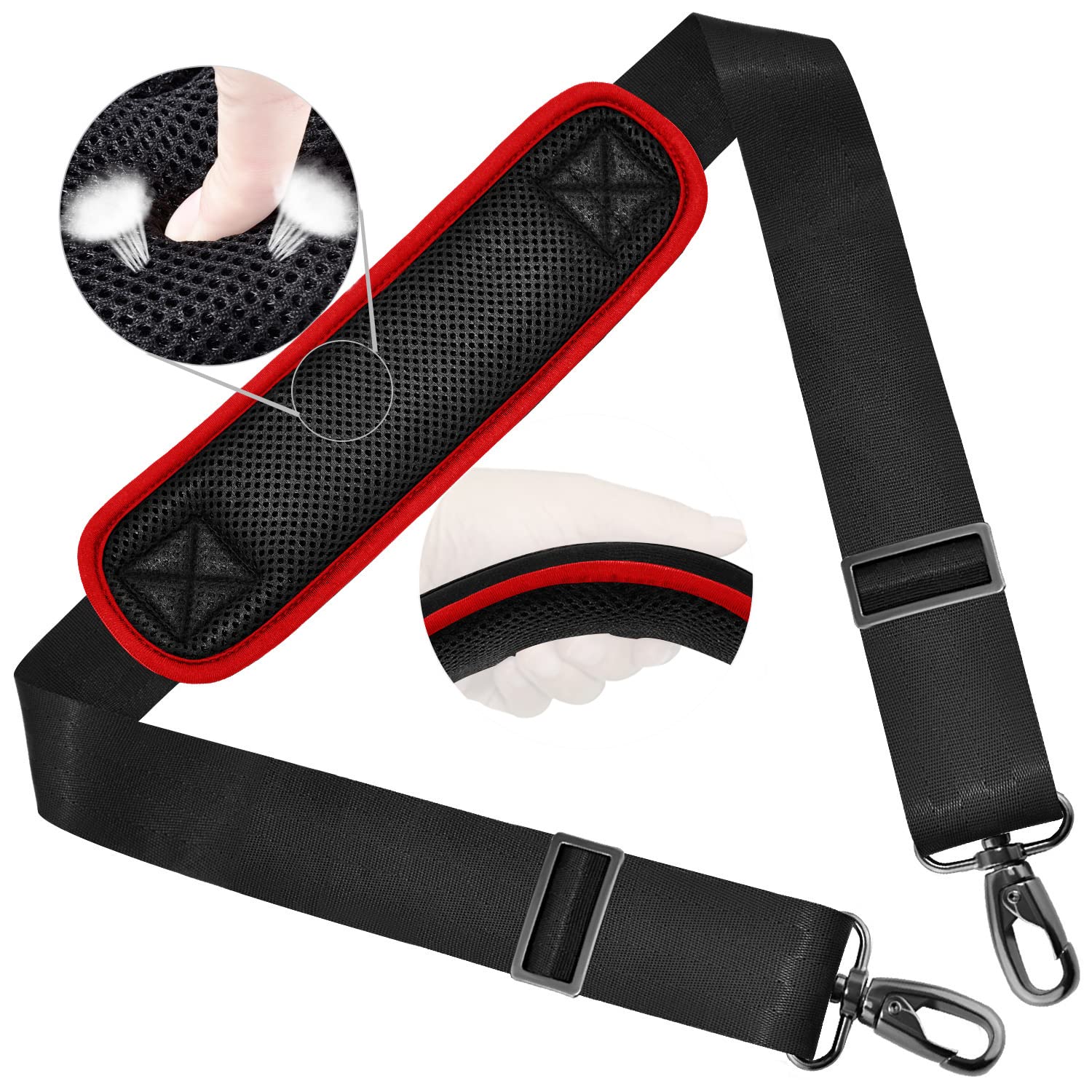 

Нейлоновый плечевой ремень ZINZ 147 см, Сверхпрочный, для наплечных сумок, сумок для ноутбуков, кофров для фотоаппаратов, деловых сумок, спортивных сумок, наборов инструментов, гитарных чехлов и