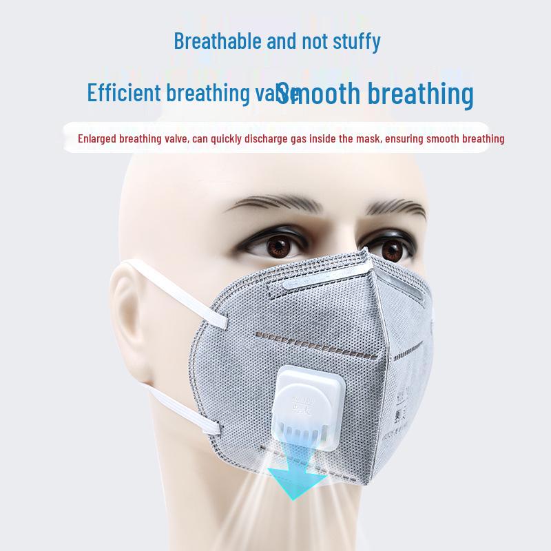 Seven-Layer KN95 Protective Mask with Breathing Valve and Built-In Sponge, Ideal for Construction, Decoration, and Anti-Smog.