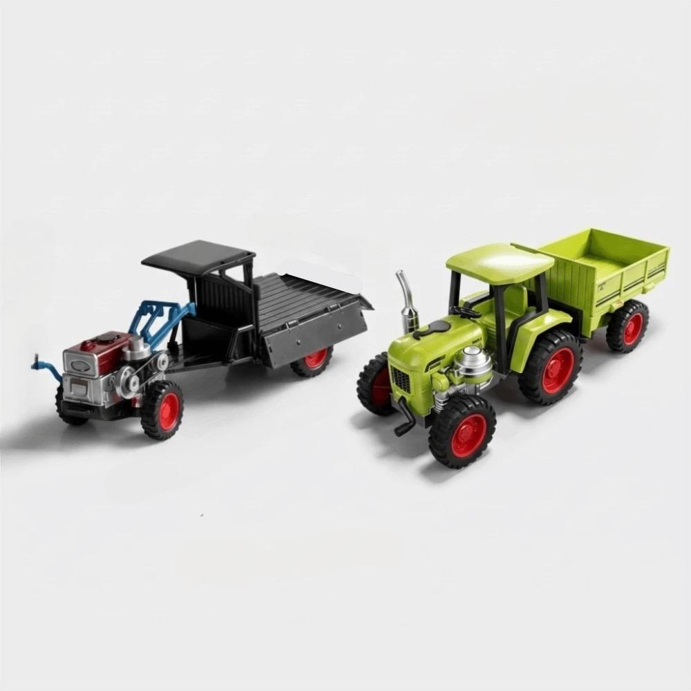 Pull Back Tractor Model Toys Zinc Zinc Alloy Diecast Farm Vehicle Toy Agricultural Tractors Toy  Kids Gifts