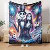 1Pc Christmas Nightmare Before Christmas Blanket Soft Throw Blanket For Home Bedroom Bed Sofa Travel Office Solid Christmas Blanket