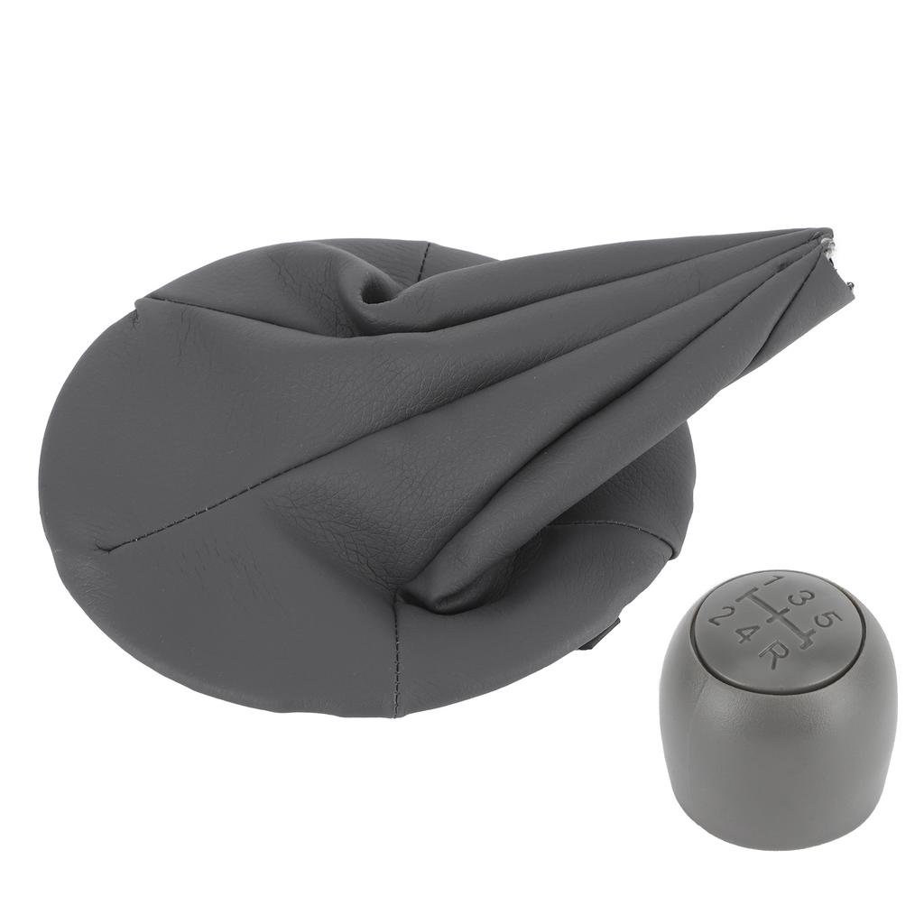 5-Gang Schalthebelknauf mit staubdichten Manschetten Ersatz Passend für Fiat Panda500 500C