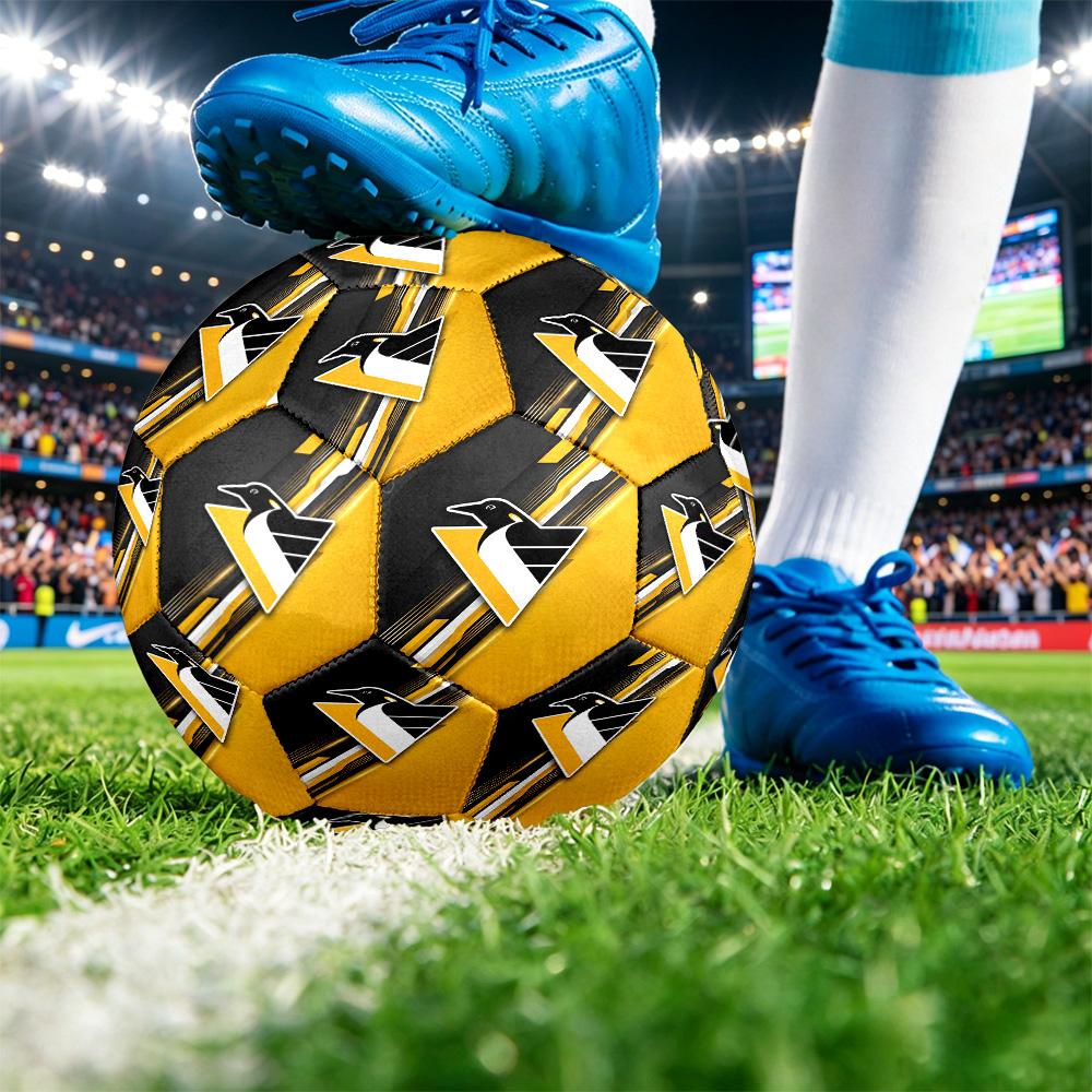 Pittsburgh Penguins Size 5 Sports Training Ball Shock Absorbing Durable Ball For Match Daily Practice Outdoor Activities
