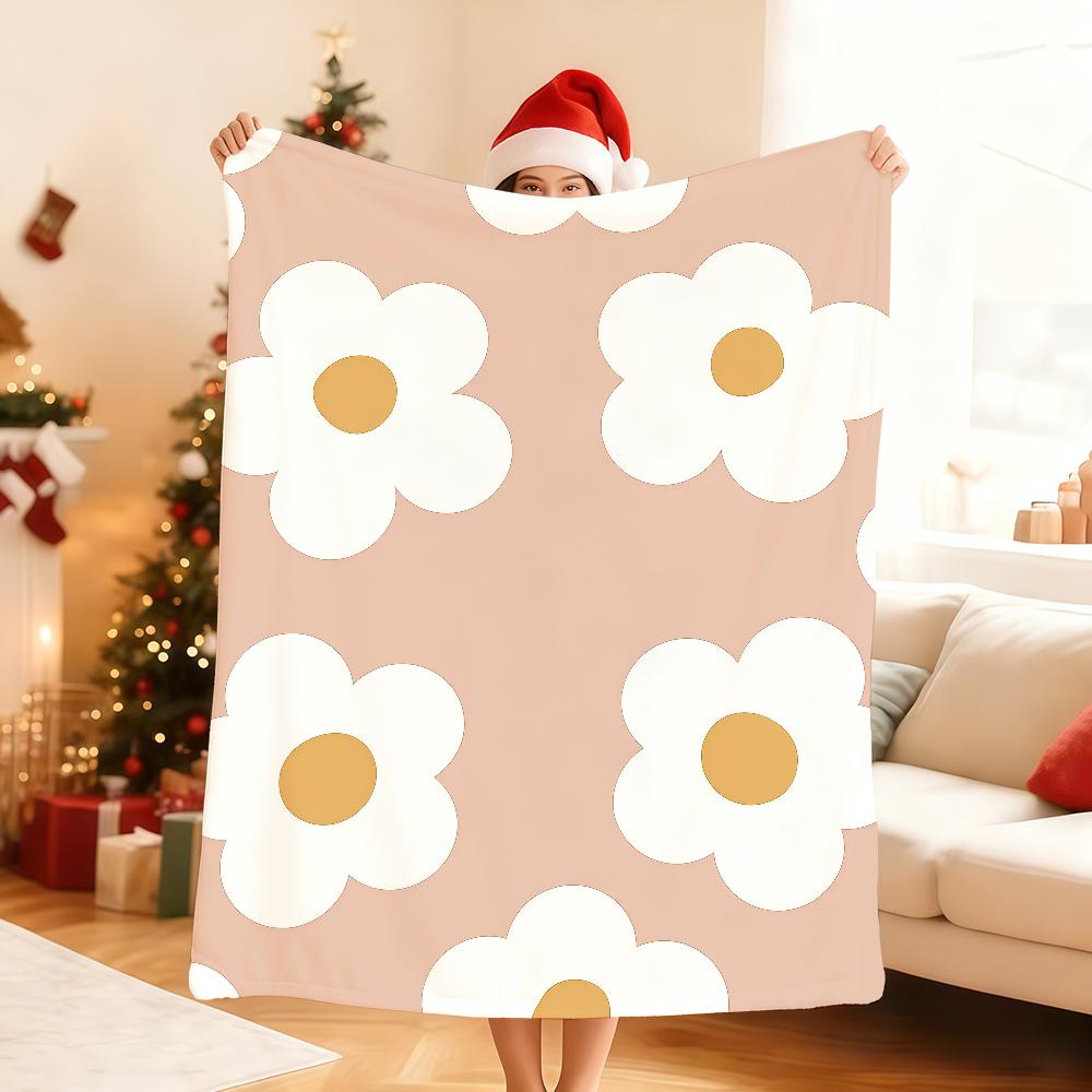 D Ditsy D Fiore di Margherita Moderna Coperta Morbida Coperta da Lancio per Casa Camera da Letto Letto Divano Picnic Viaggio Ufficio Coperta di Riposo Coperta Regalo