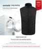 Men's Four-Zone Graphene Heated Vest with Stand-up Collar and USB Smart Temperature Control