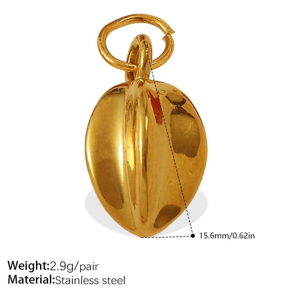 Cartoon Oil Dripping Fruit Diy Pineapple Pendant Stainless Steel Gold-Plated Dopamine Accessories