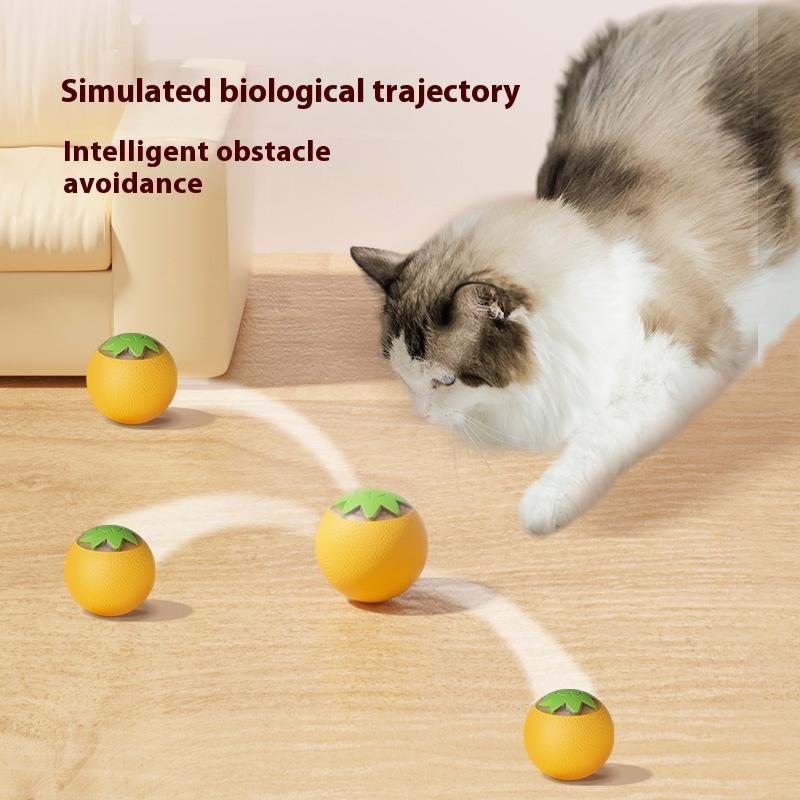 

Новый оранжевый умный катящийся мяч, игрушка для питомца, привлекательная сила, прыгающий мяч, кот само-привет