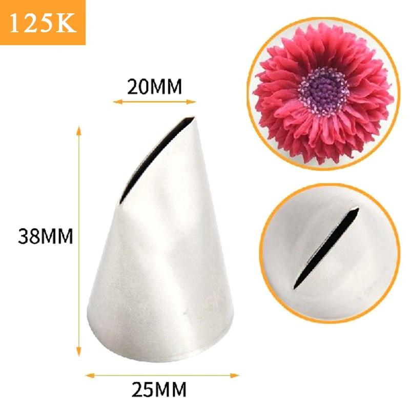#124K 125K 126K Rosenblatt-Tüllen Spritztüllen für Gebäck Fondant-Kuchendekoration Spritztüllen für Süßwaren Glasur Spritzbeutel-Tüllen Backwerkzeug