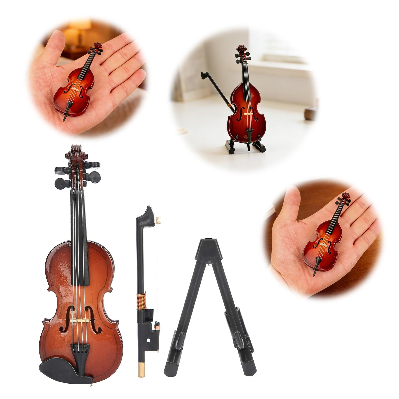 

2 Pack Wooden Mini Musical Instrument Violin Realistic Mini Cello Instrument Model for Desk Shelf Decor Ornaments Gift Idea China Mainland