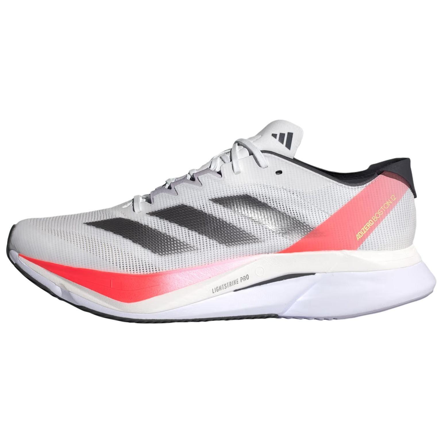 (WMNS) adidas Adizero Boston 12 White Aurora Solar Red Women s IF9210 EU 43⅓