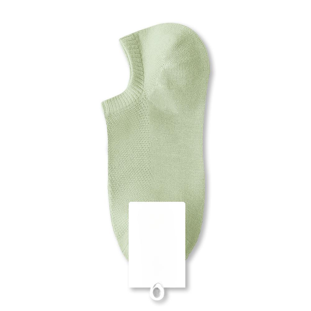 

Женские тонкие носки-следки из чистого хлопка с невидимой сеткой для весны и осени 1 pair светло-зеленый