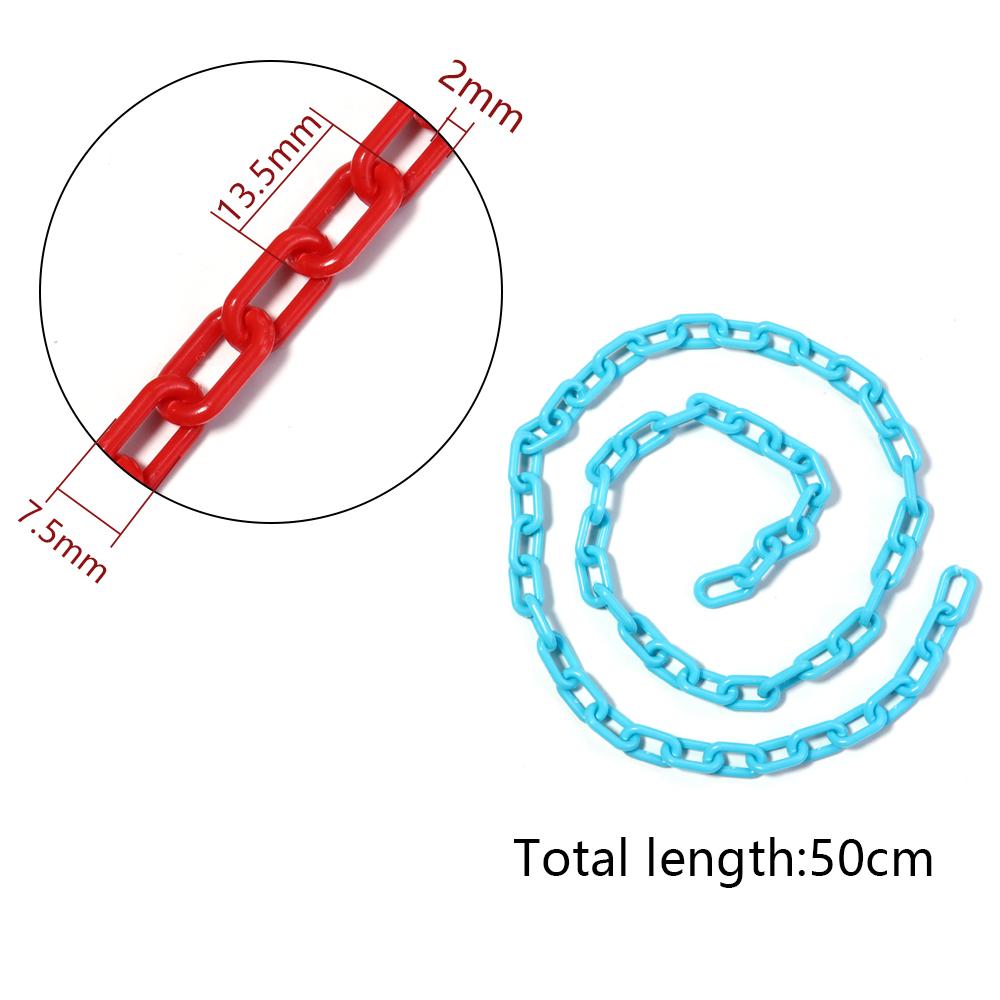 10pcs 50cm Colorful Acrylic Link Chains Extension Chains For Jewelry Making DIY Necklace Bracelet Keychain Bag Chain Accessories