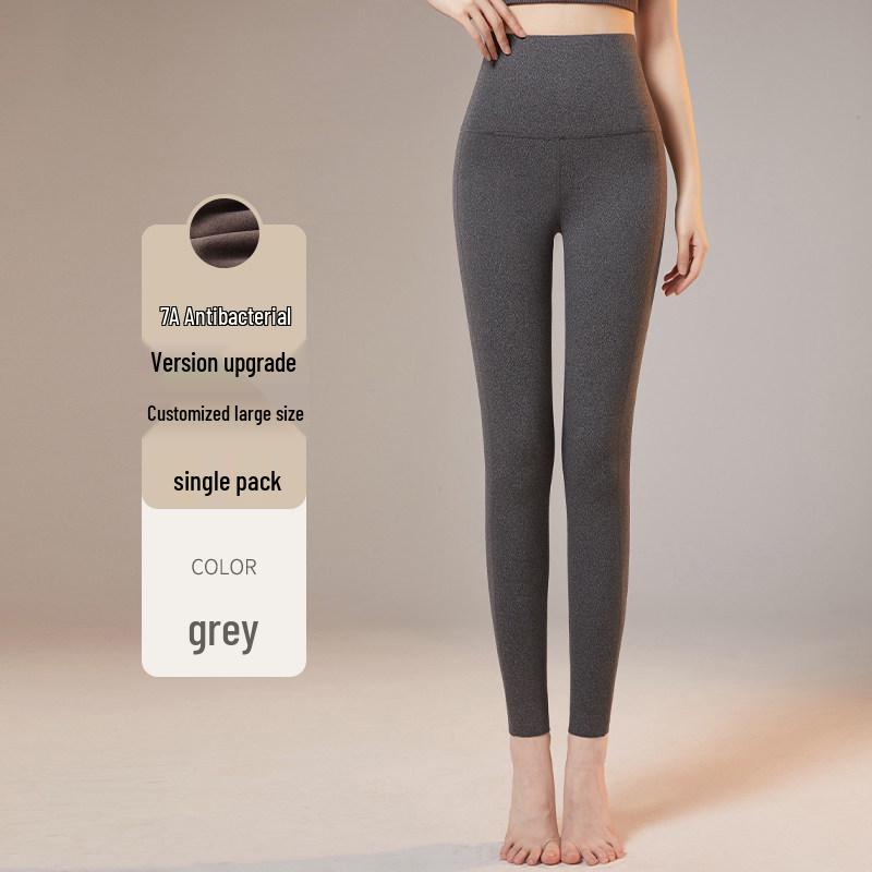 

Micro-Pressure Plus Size Seamless Shaping Leggings - Non-Slip, Warm, for Autumn L темно-серого