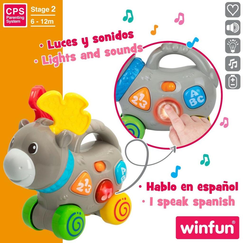 Pull-along Toy Winfun Elk 17 X 17 X 7.5 Cm (6 Units)