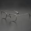 Retro Square Frame Pure Titanium Glasses for Science & Engineering - Large Frame, Myopia-Compatible