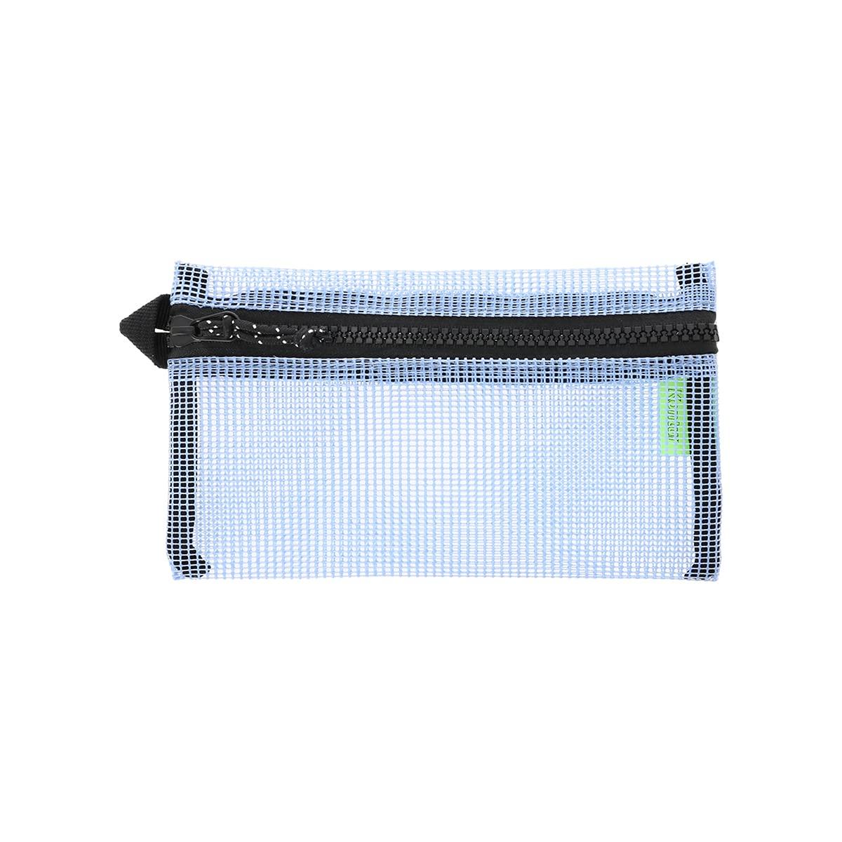 Contour Flat Pen Case Mesh [Delfonics] (Light Blue)