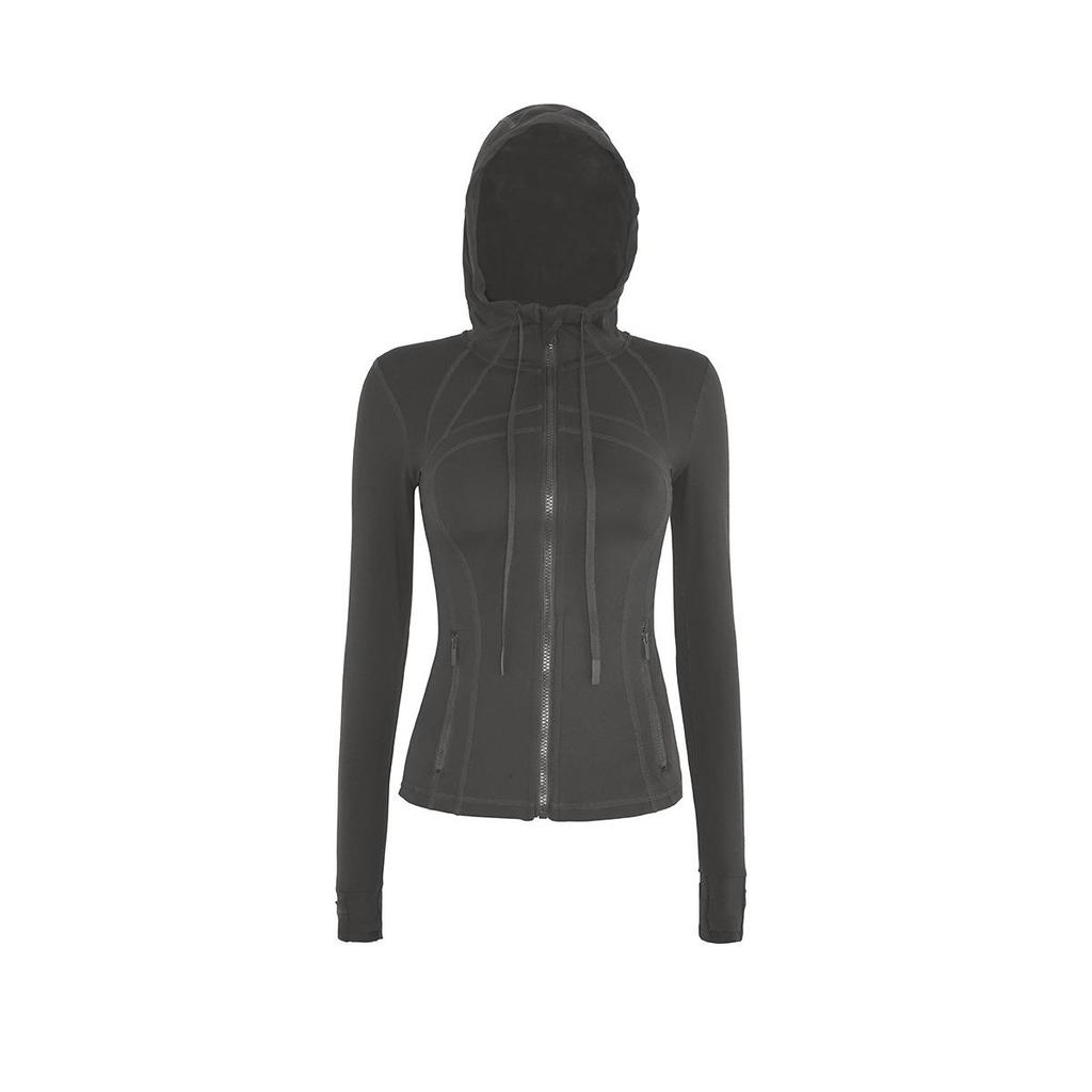 Women's High-Elastic Hooded Yoga Suit: Spring & Autumn Running Top and Professional Sports Jacket