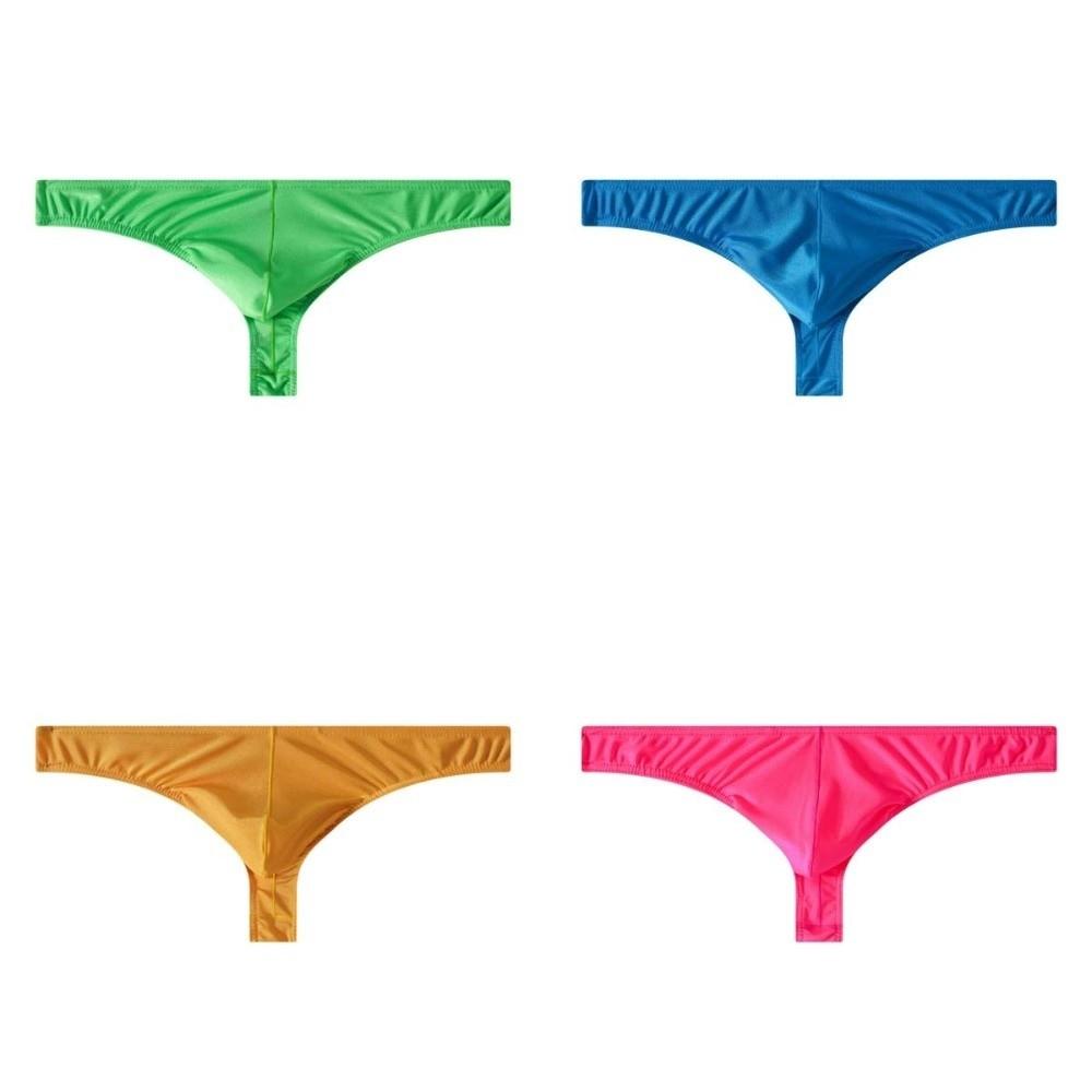 Underpants Men's Panties Low Waist Male Briefs Soft Men Ice Silk Thongs Sports