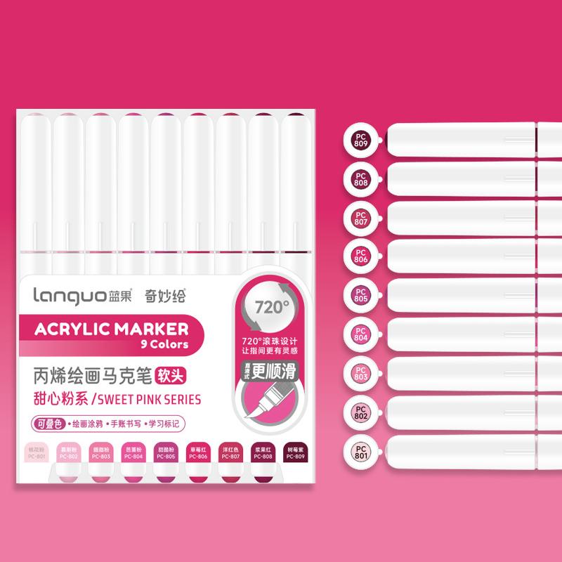 

9 цветов Акриловая краска Арт-маркер Ручка DIY Живопись Рисование Для Карты Керамика Камень Кружка Стекло Ткань Одежда Художественные Принадлежности