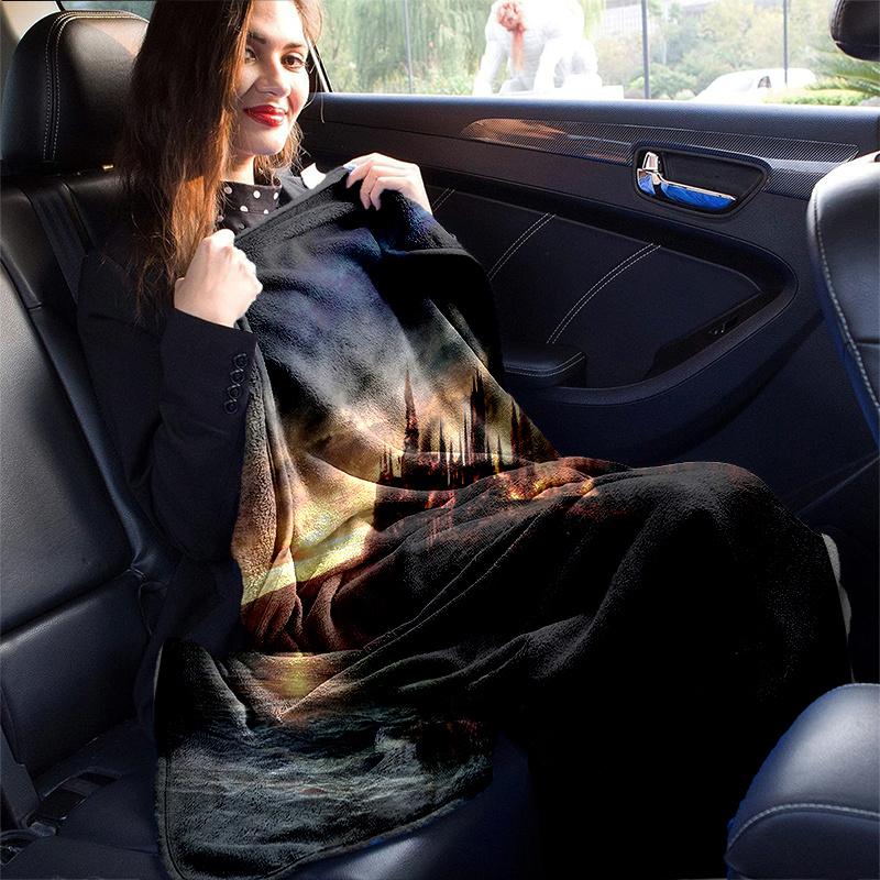 Hogwarts Castle Reflections: A Magical Night ScenePrint Blanket, Soft Blanket For Sofa Office Bed And Travelling Daughter Birthday Gift esj1