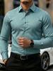 Men's Slim Fit Striped Long Sleeve Shirt, Business Casual