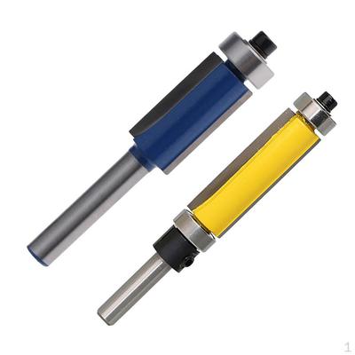 2pcs 1/4 Flush Bit Woodwork Mill Cutter Bearing Ming Tool for Particleboard Plywood