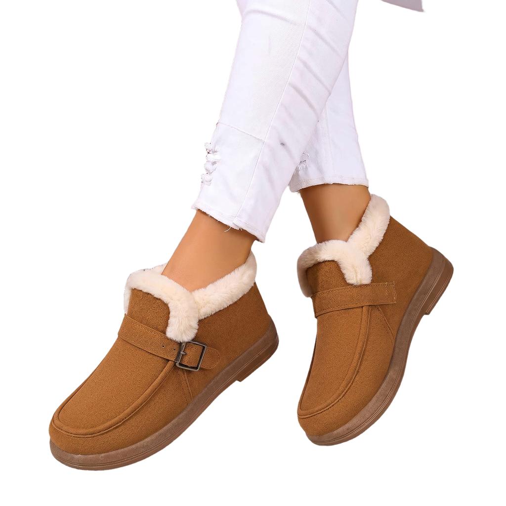 Women's Winter Snow Boots with, Thick Warm Padding and Closure - Fashion Short Boots