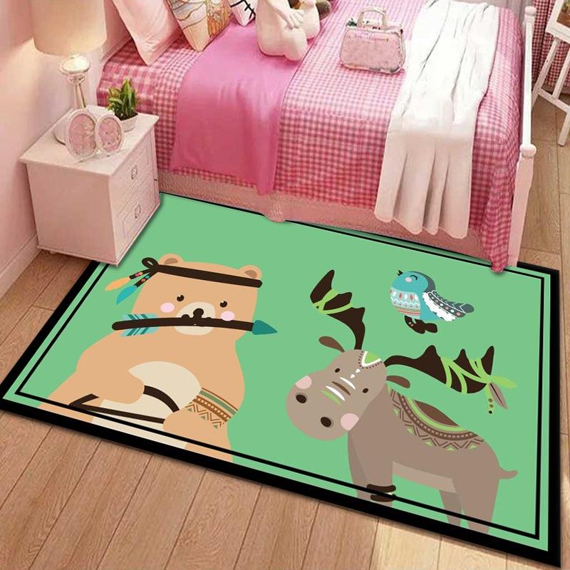 New Children 'S Bedroom Cartoon Bedside Carpet Teenage Girls Cute Cartoon Carpet Room Decorative Carpet Children Crawl Mat