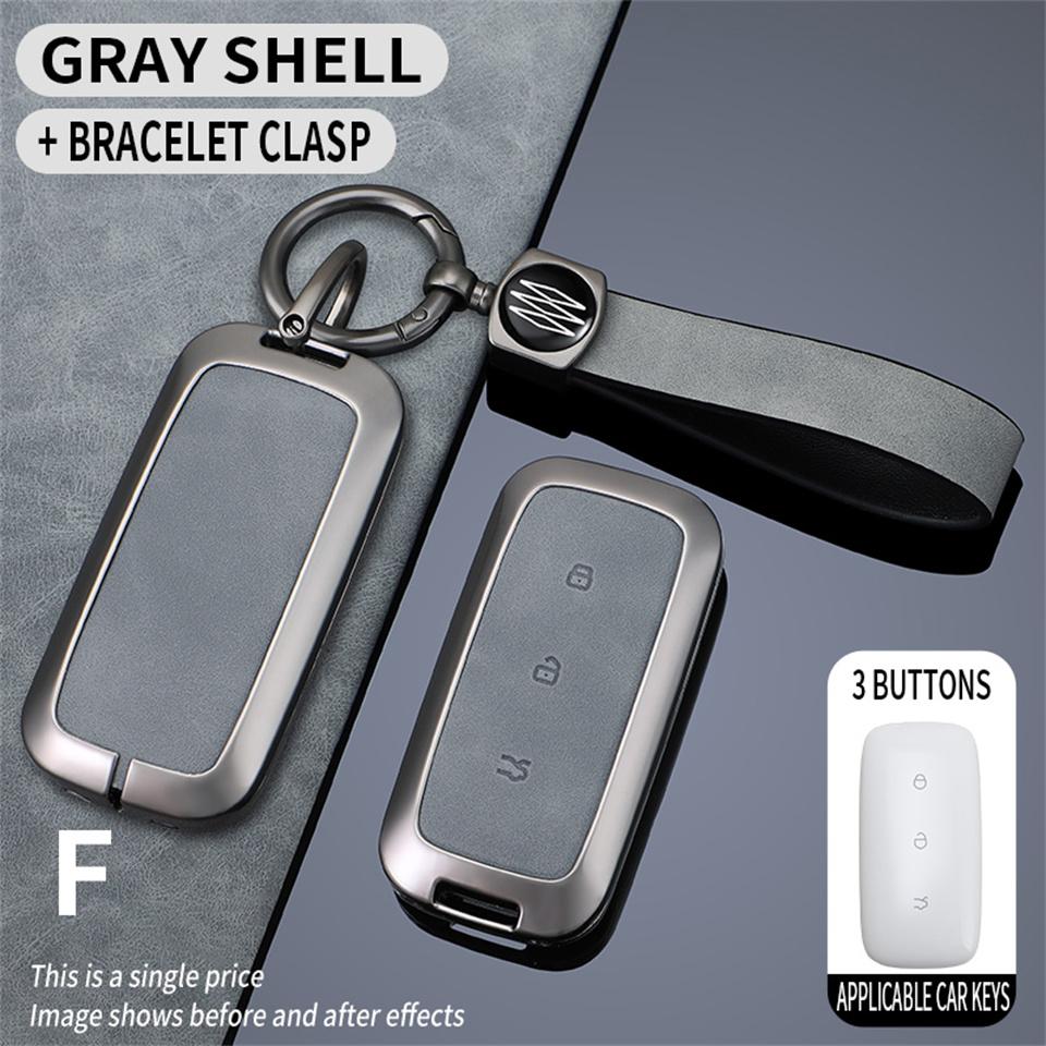 

Чехол для автомобильного ключа Geely Galaxy L7 2023 L6 MAX 1.5T Plus AIR PRO KeyChain Shell Remote Protection Cover Holder Accessories серый