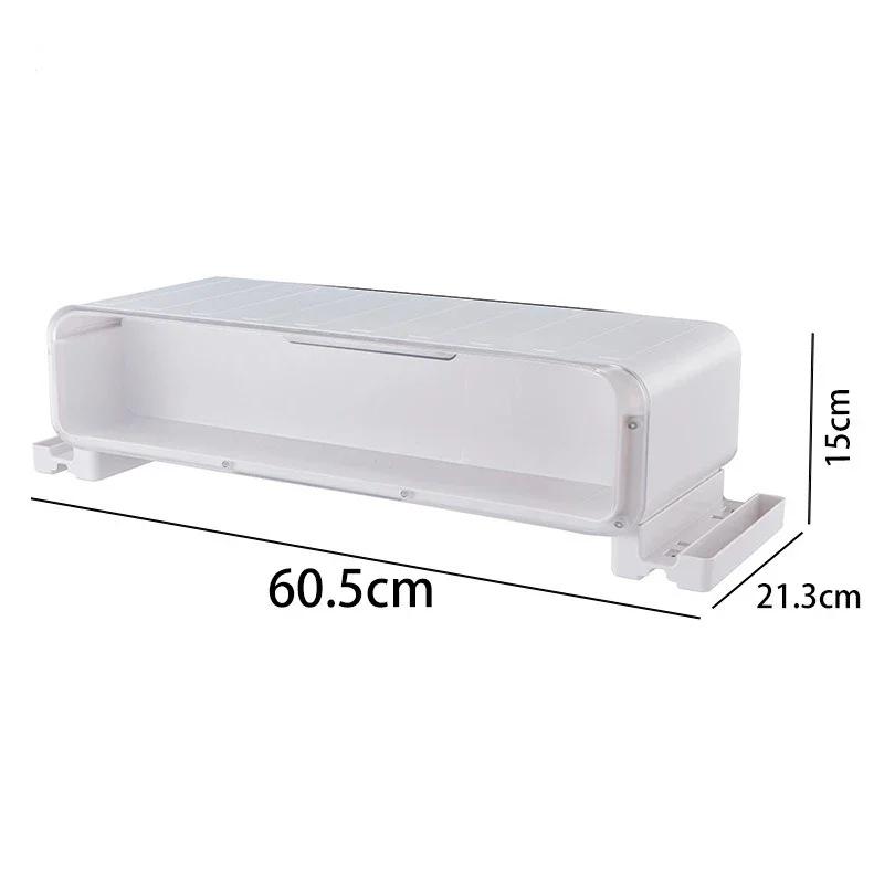 Transparent Desktop Monitor Stand with Display Shelf - Organizes Office Accessories Blind Box Collectibles & Mini Figures Neatly
