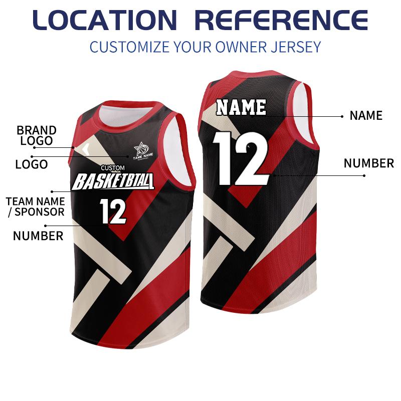 Digital Print Youth Basketball Jersey Sublimation Training Basketball Shirt Custom Name Number Jacquard Sports Uniform Z-16177 S