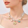 Ozean Halskette Meerjungfrauen-Ästhetik Band Choker Halskette Muschel Seestern Anhänger für Frauen Feiertagsurlaub Geschenk