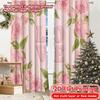 2D Flat Printing  2pcs FloralAffection Popular Creative Curtains Versatile Polyester Curtains Gifts for Translucent