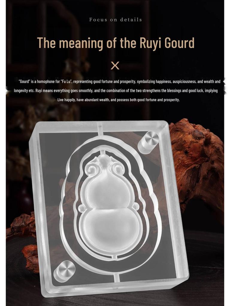 Double-Sided Acrylic Gourd Incense Mold for DIY Herbal Medicine Tablets