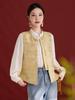 Elegant Jacquard Frog Button Mulberry Silk Vest - Women's 2025 Autumn Slimming Cardigan