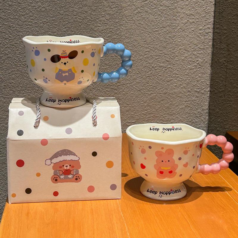 Give girls birthday gifts, cute puppy goblets, ceramic mugs, gift boxes, girlfriends and friends souvenirs