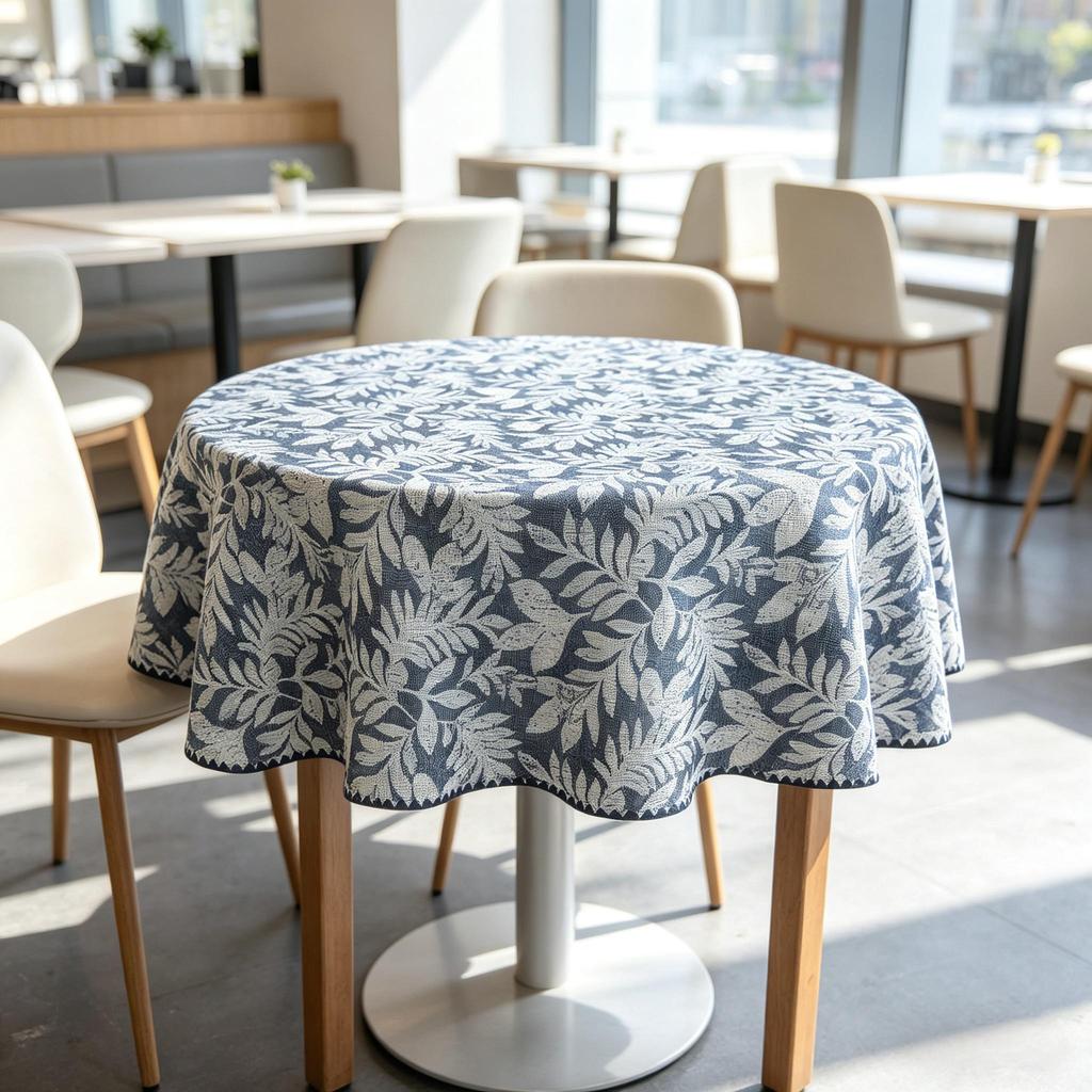Kitchen Dining Table Living Room Home Decoration Small Size Reusable Cotton Round Tablecloth