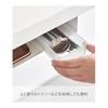 Yamazaki Jitsugyo Under Table Placemat Storage Rack White W55 x D30.2 x H6.6cm Tower Retrofitted Storage Wood Screw Fixed 1873