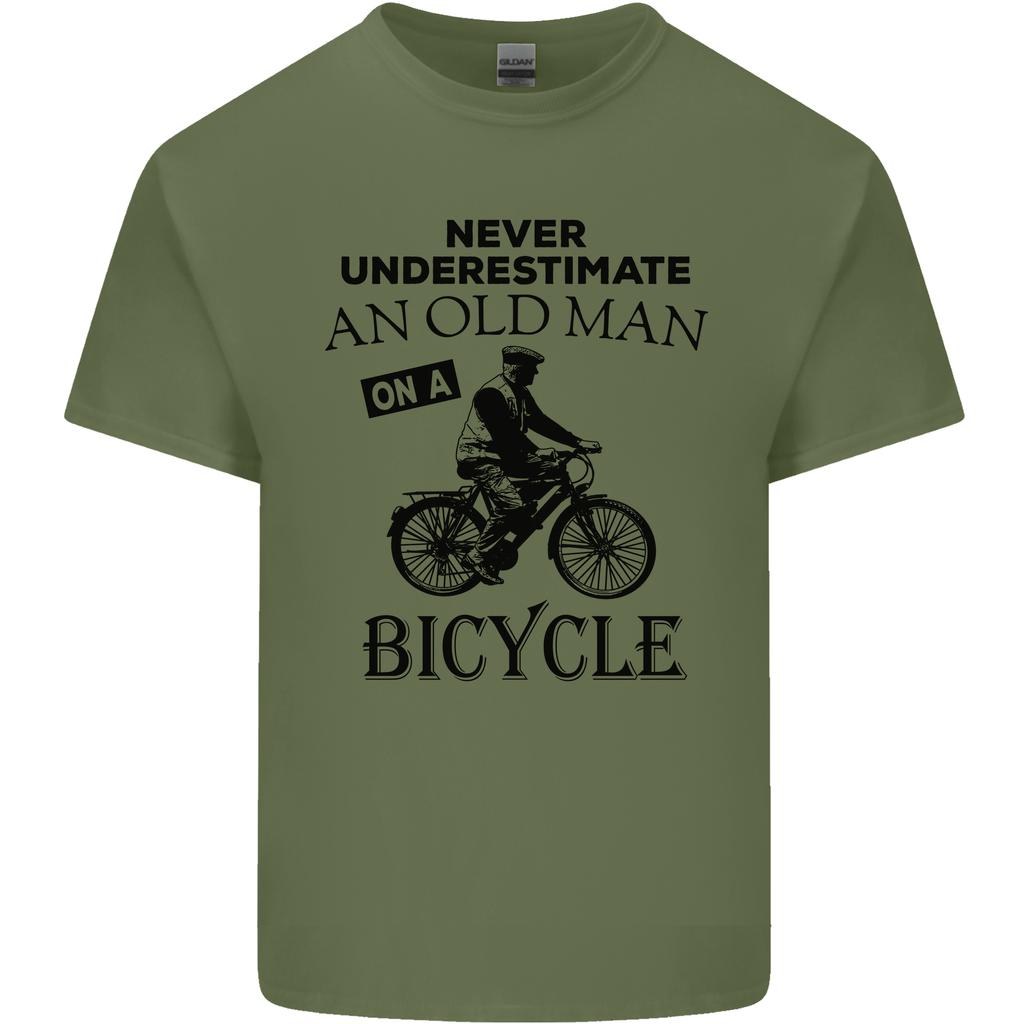 Cycling Never Underestimate Old Unisex Unisexs Light Cotton TShirt