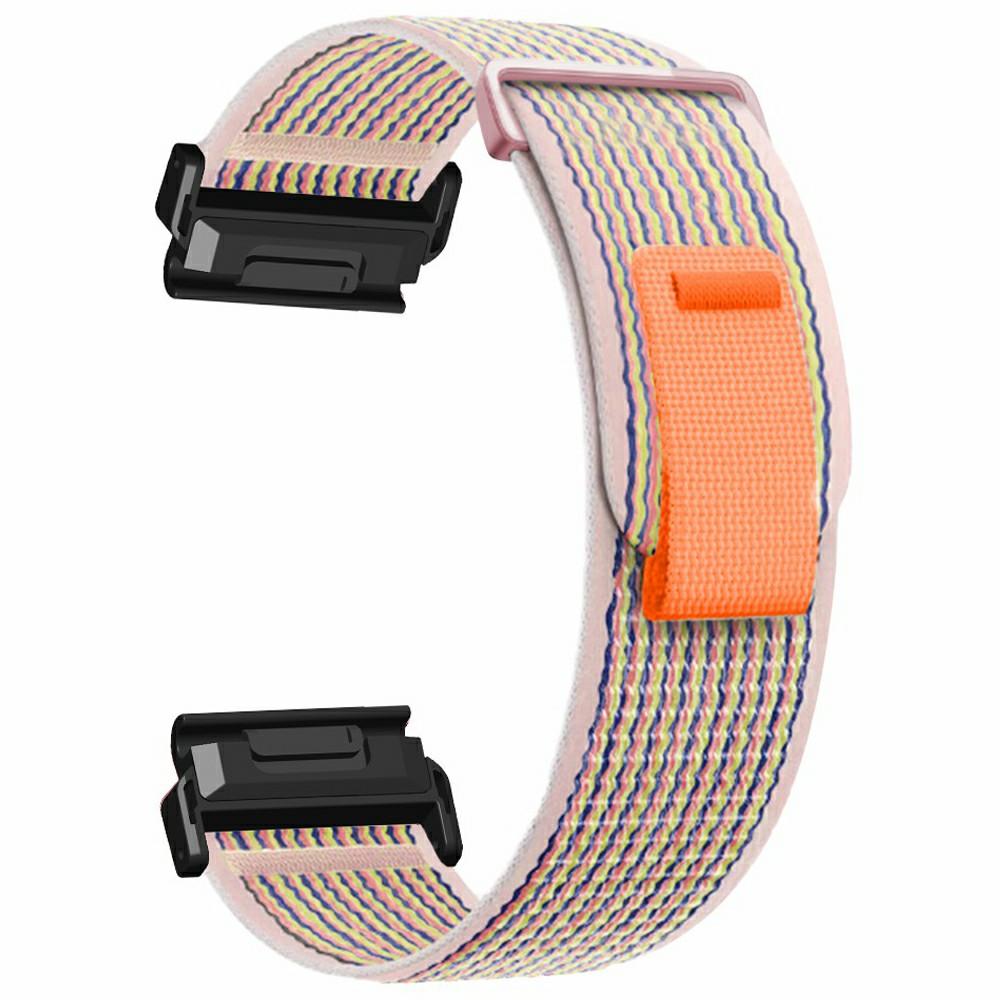 

Watch Band for Garmin Fenix 7X/6X/5X Replacement Nylon Adjustable Loop Fastener Strap C