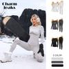 Set Intimo Termico da Donna Maglia Lunga e Pantaloni Lunghi Senza Cuciture Caldo Strato Base Top & Bottom Abbigliamento da Sci per Clima Freddo