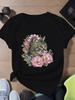 Floral Cat T-Shirt