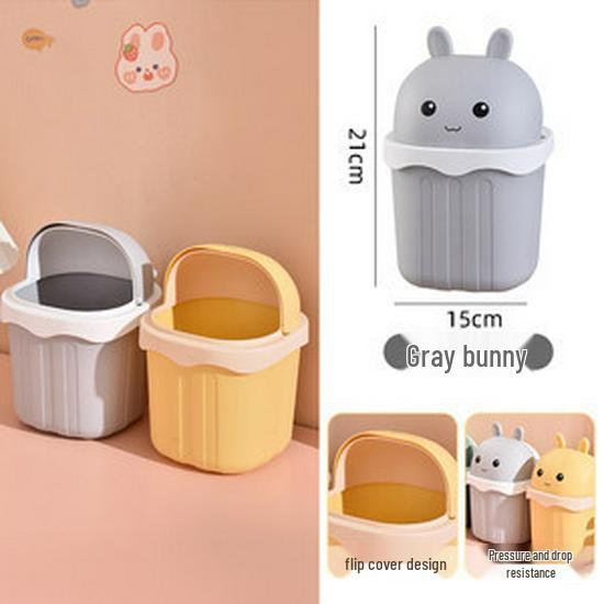 Nordic Style Corner Storage Trash Can - Lidless, Multifunctional, Press Ring Type