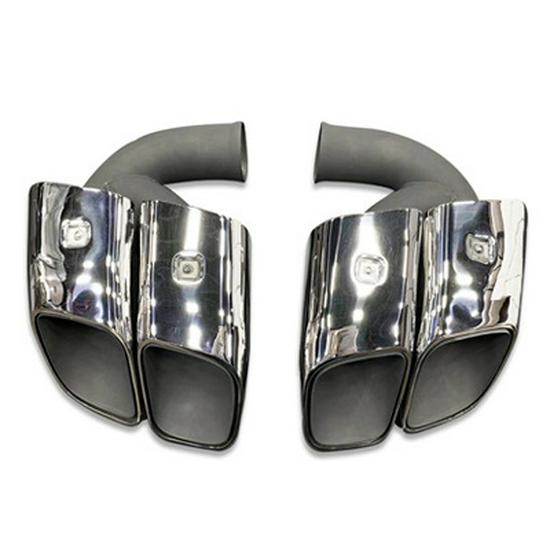 Porsche Cayenne GTS Black Quad Tailpipe Trim (11-24 Years)