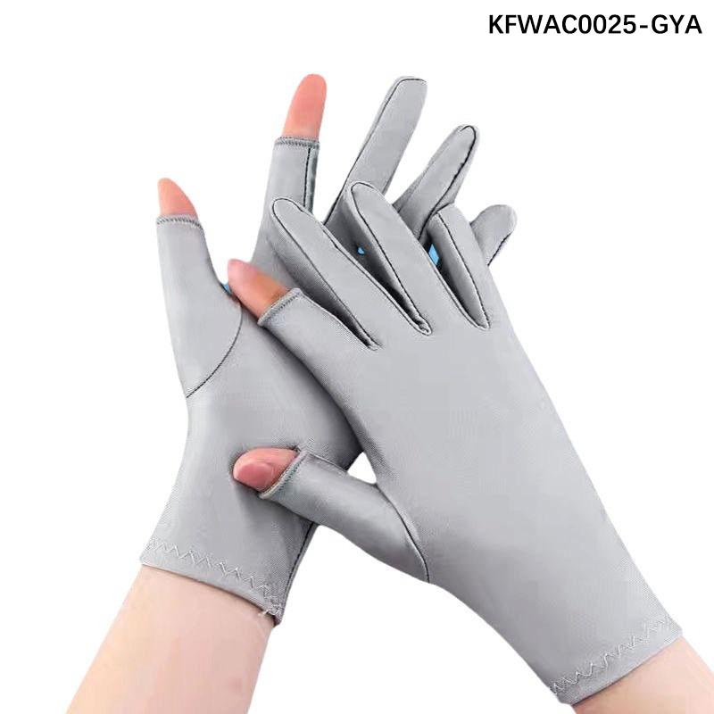 

Тонкие перчатки из ледяного шелка для мужчин и женщин на лето, весну и осень, на полпальца и два пальца для сбора чая, защита от солнца