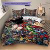 Superhero Comic Collage Print 3Pcs Bedding Setduvet Cover With 2 Bedropillowcase Home Birthday Gift