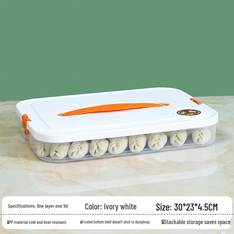 Dumpling Freezer Tray: Portable Multi-Layer Storage Box for Fresh Wontons