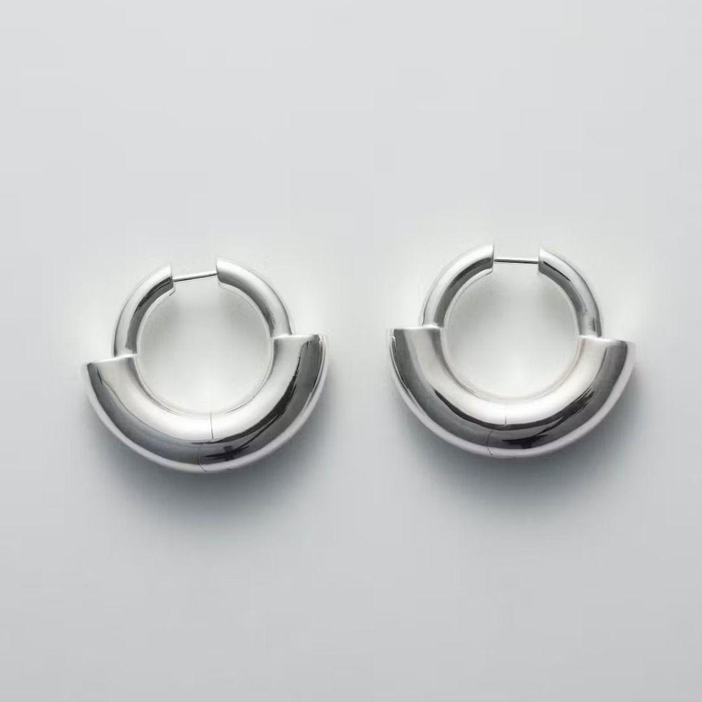 Exaggerated Hoop Earrings High-end Ear Buckle Ins Circle Earrings  Jewelry Gifts