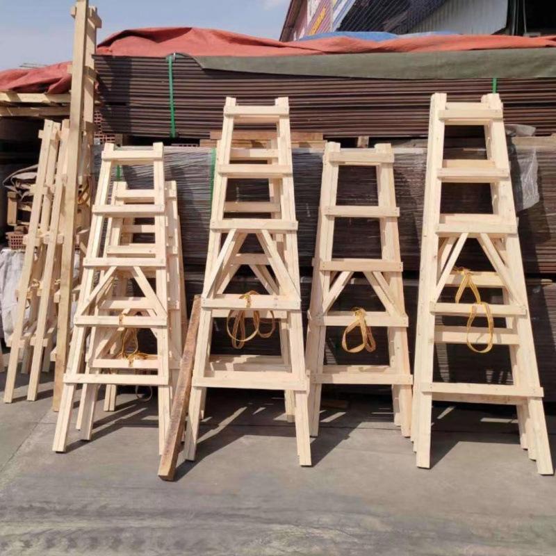 Herringbone Multi-Functional Wooden Step Ladder for Household and Engineering Use